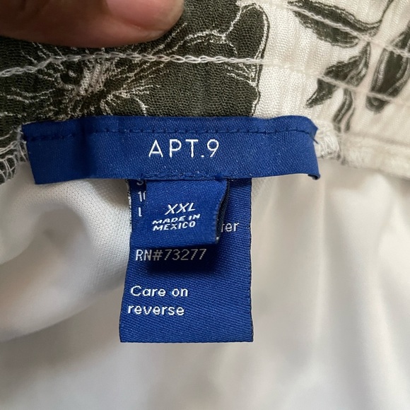 Kohl's Olive and White Floral Print Skirt Featuring Button-Front Size XX Large - Picture 10 of 13